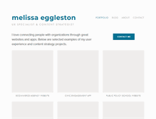 Tablet Screenshot of melissaegg.com